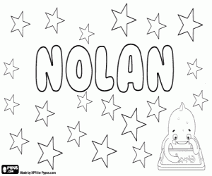 Nolan, name for child coloring page