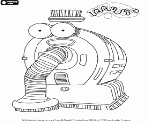 Noo-noo, Teletubbies character coloring page