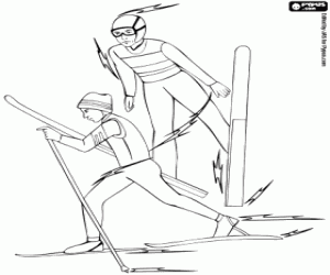 Nordic combined, Olympic competition coloring page