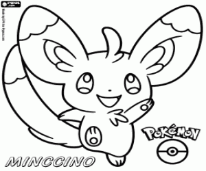 A normal pokemon Minccino coloring page