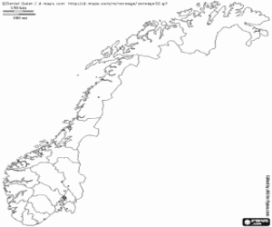 Norway map coloring page