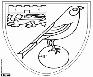 Norwich City FC logo coloring page