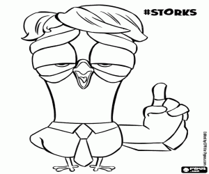 The nosy Pigeon Toady coloring page