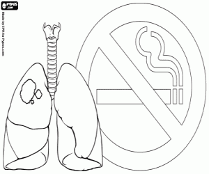 November, month of lung cancer coloring page