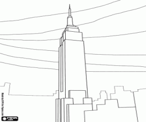 NY's highest skyscraper,Empire State coloring page