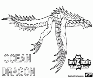 Ocean Dragon, Invizimals Shadow Zone coloring page
