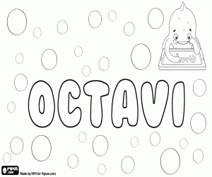Octavi, catalan name for boy coloring page