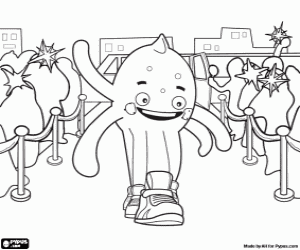 The octopus Pypus wants to be famous coloring page