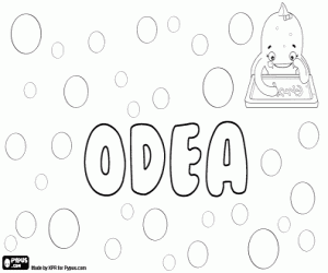 Odela, name for girl coloring page
