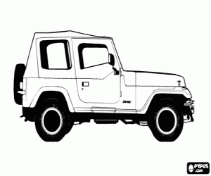 Off-road vehicle - Jeep coloring page