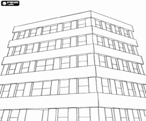 Office Building coloring page