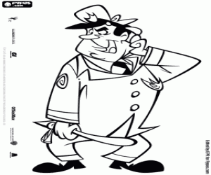 The Officer Dibble, the policeman coloring page