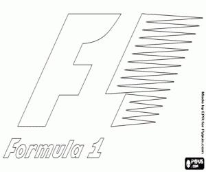 Official Logo Formula 1 coloring page