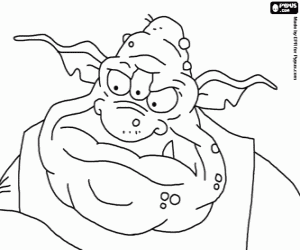 The ogre Englebert the enormous coloring page