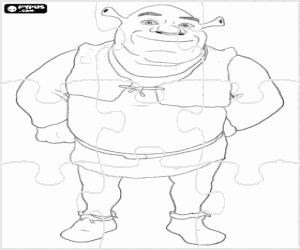 Ogre Shrek puzzle coloring page