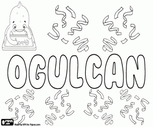 Ogulcan, Turkish name, Oğulcan coloring page