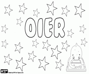 Oier, basque name coloring page