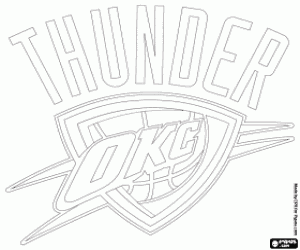 Oklahoma City Thunder emblem coloring page