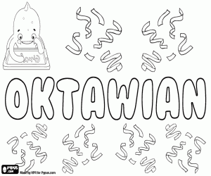 Oktawian, Polish name coloring page