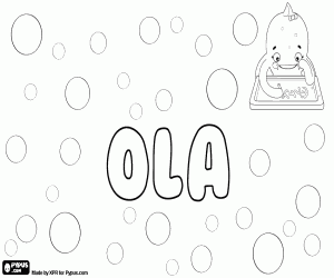 Ola, name with various origins coloring page