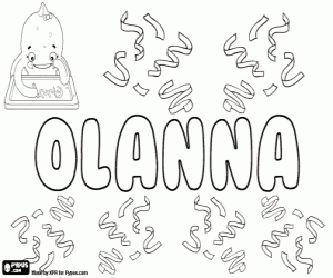 Olanna, name for girl coloring page