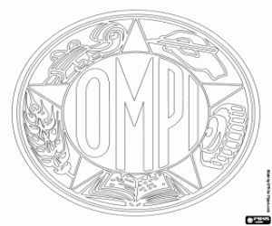 Old logo of WIPO coloring page