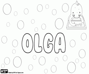 Olga, woman's name coloring page