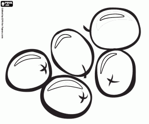 The olives, edible fruits coloring page