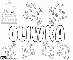 Oliwka, variant of Oliwia coloring page