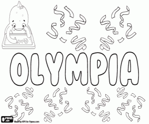 Olympia, Greek name coloring page