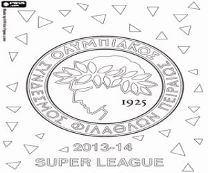 Olympiacos, champion 2013-2014 coloring page
