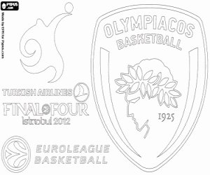 Olympiacos, champion Euroleague 2012 coloring page