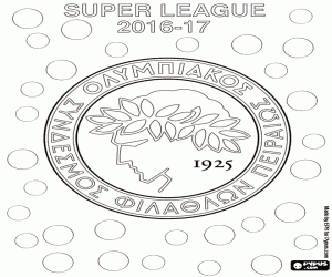 Olympiacos FC, champion 2016-2017 coloring page