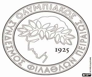 Olympiacos FC logo coloring page