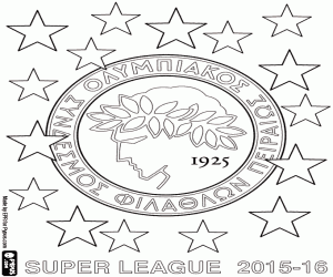 Olympiacos, league 2015-16 champion coloring page