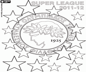 Olympiacos Piraeus, champion 2011-12 coloring page