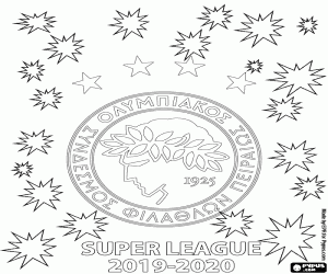 Olympiakos, 2019-2020 champion coloring page