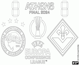 Olympiakos-Fiorentina, final 2024 coloring page
