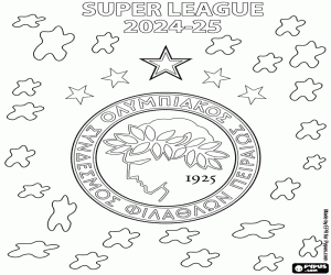 Olympiakos, Super League 2024-25 coloring page