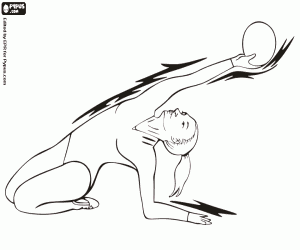 Olympic rhythmic gymnastics coloring page