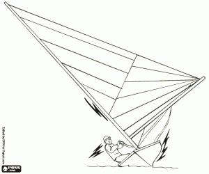 An Olympic sailing regatta coloring page