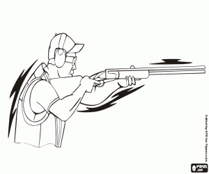 Olympic shooting coloring page