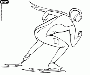 Olympic speed skating coloring page