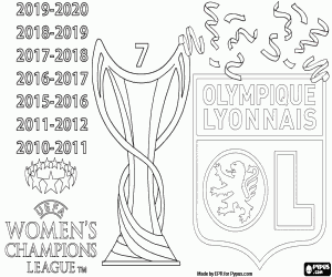 Olympique Lyon, Champions League coloring page