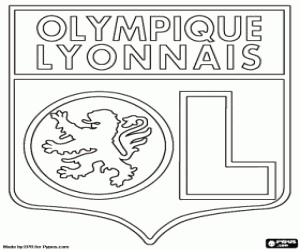 Olympique Lyon logo coloring page