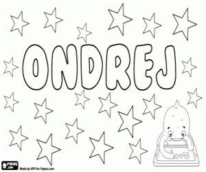 Ondrej, czech and slovak name coloring page