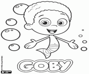 One of the Bubble Guppies, Goby coloring page