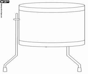 One of the drums of a drum kit coloring page