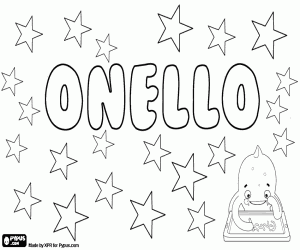 Onello, Italian name for boy coloring page
