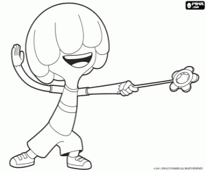 Ongo is playing coloring page